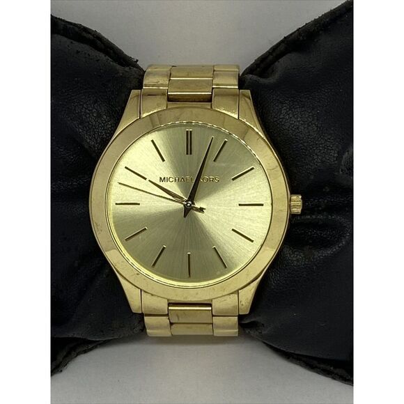 Michael Kors Runway MK3179 Women's Gold Stainless Steel Analog Dial Watch RQ209 - Picture 1 of 12
